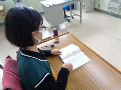 ２　教科書を見返します