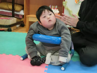 楽ちゃんに座りました