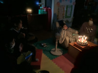 ろうそくを消しました